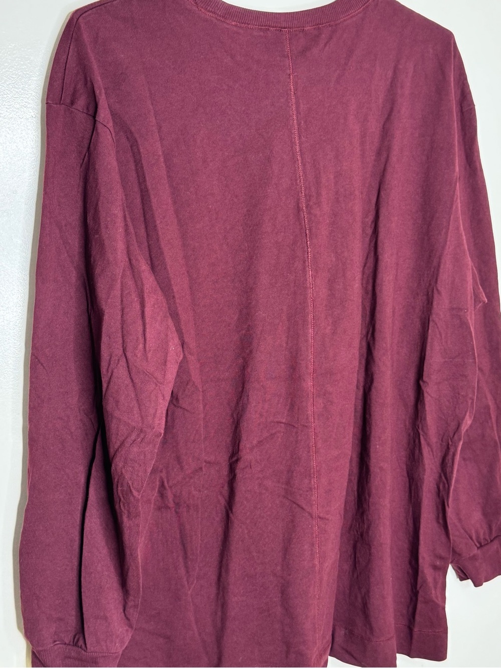 Gymshark Women’s Long Sleeve Crew Neck Shirt in Burgundy - Picture 2 of 6